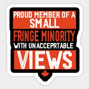 Retro Proud Member Of A Small Fringe Minority Sticker